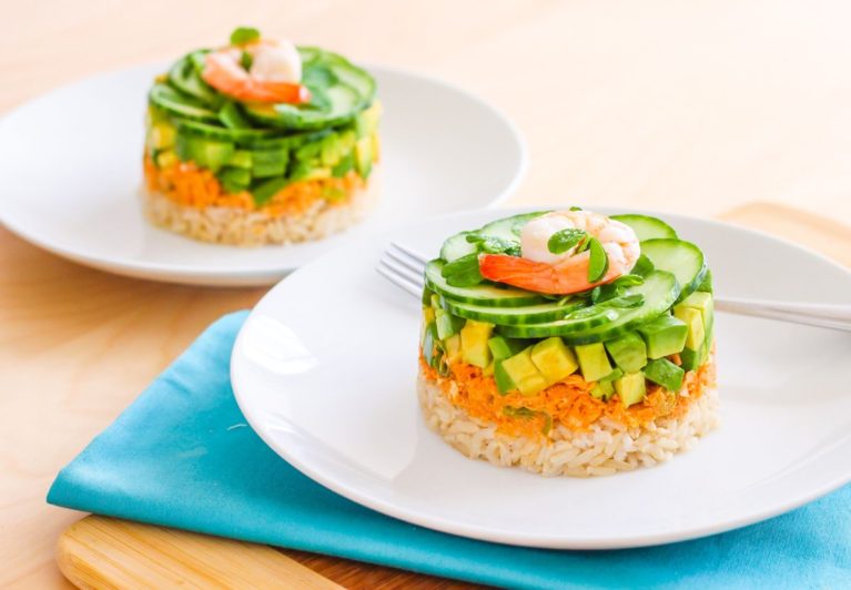 Coconut Curry Salmon Towers