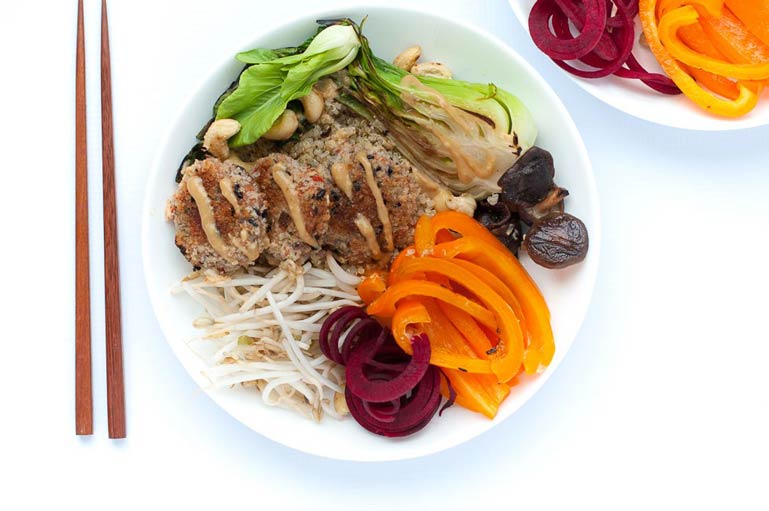 Coconut-Ginger Salmon Buddah Bowl